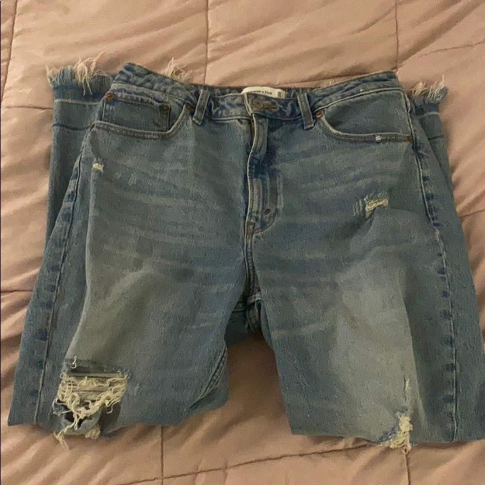 Abercrombie high rise mom jeans